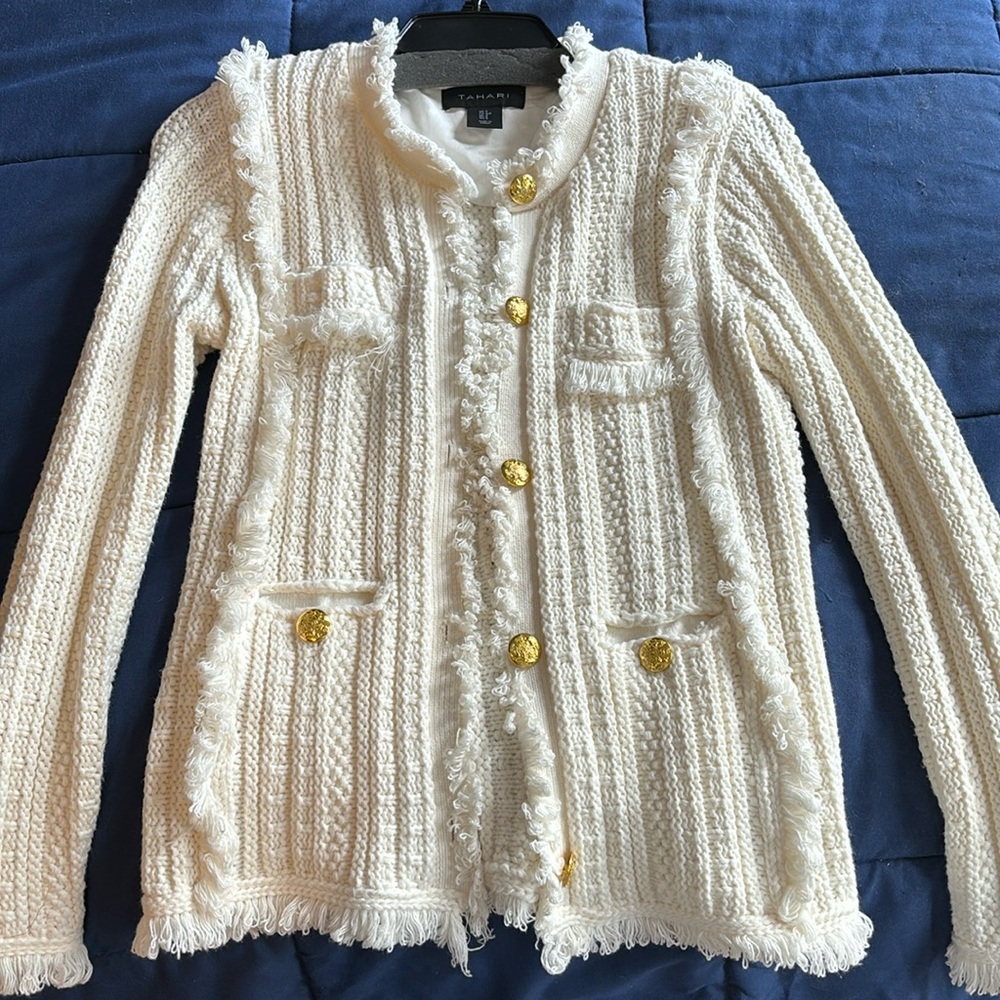 Tahari Knit Button Up - image 1